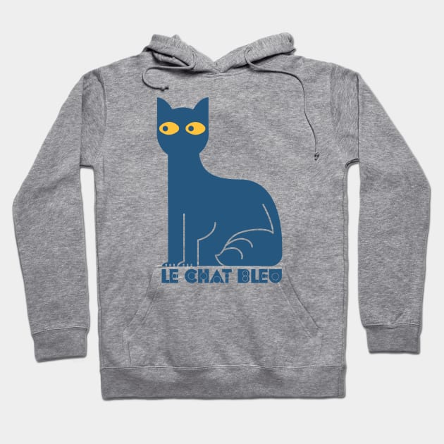 Le Chat Bleu - Blue Cat Hoodie by Belcordi